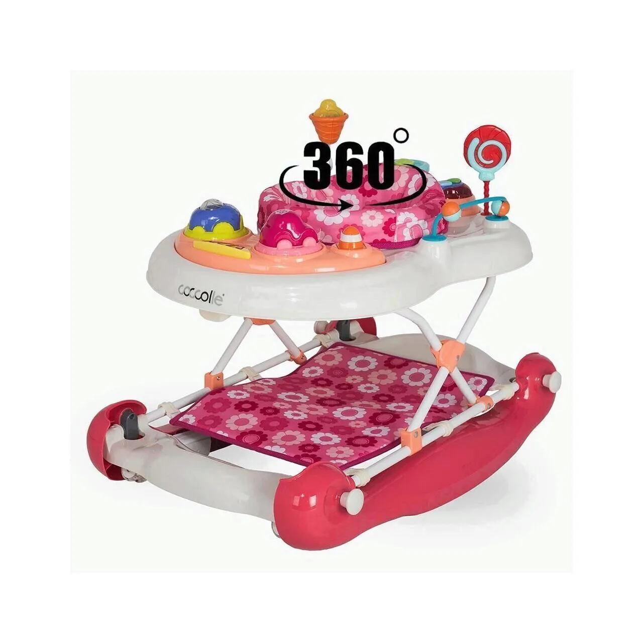Walker with rocker Coccolle Inizio Pink