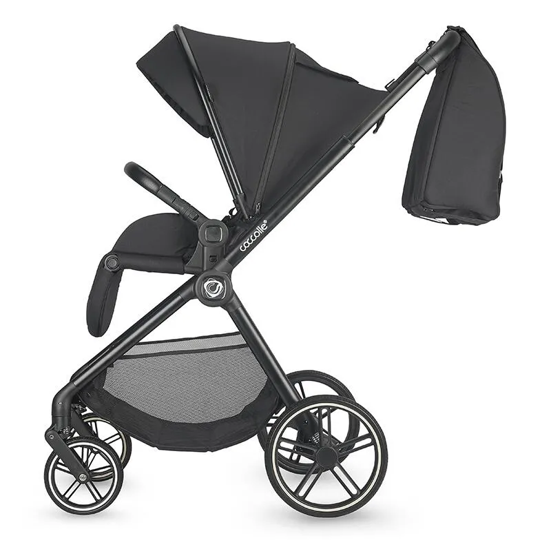 2-in-1 stroller Coccolle Lissia Premium Line, Large wheels, Aluminium frame anodized, XXL canopy, Telescopic handle, Backpack, Rain cover, Footmuff, Antibacterial-treated bassinet, Anthracite