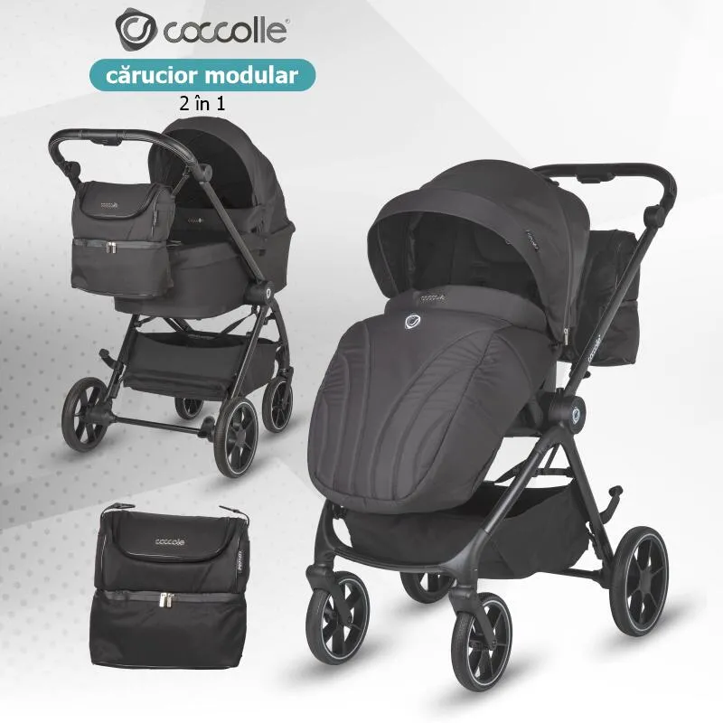 Modular 2-in-1 stroller Coccolle Serry Jet Black