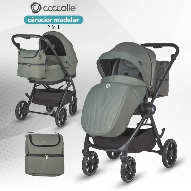 Modular 2-in-1 stroller Coccolle Serry Moss Green