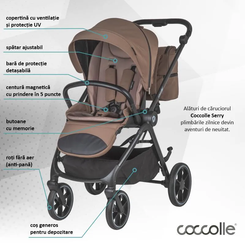 Modular 2-in-1 stroller Coccolle Serry Light Taupe