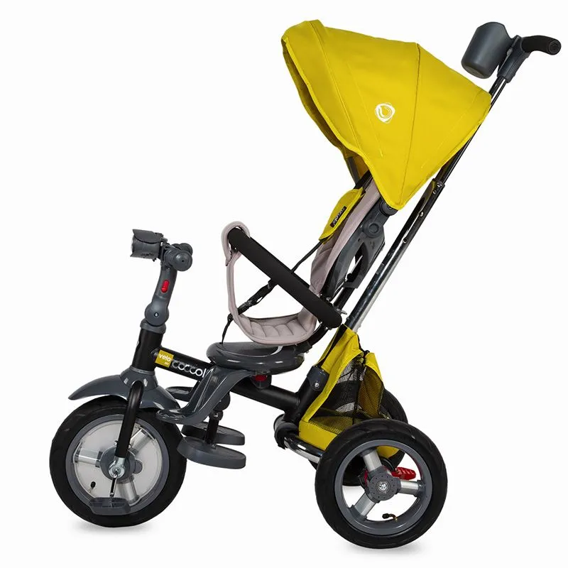 Multifunction 4-in-1 tricycle with reversible seat Coccolle Velo Air Mustard