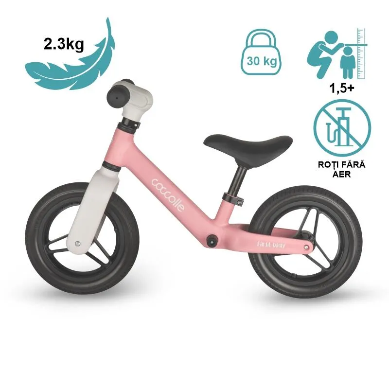 Balance bike Coccolle First Way, Blush Pink
