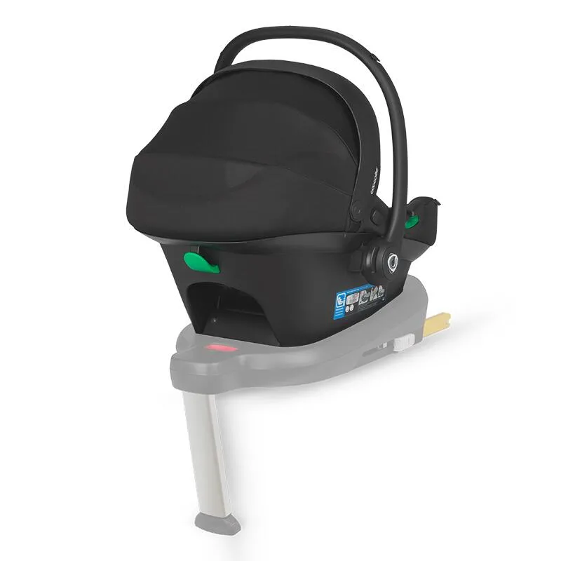 R129-approved infant car seat Coccolle Knox iSize, for children 40-87 cm, Newborn insert and mini headrest in memory foam, Adjustable handle, Compatible with Coccolle Isofix base, Black