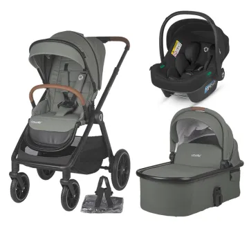 Modular 3-in-1 system Coccolle Aspen Moss Green with i-Size infant car seat Coccolle Knox Black