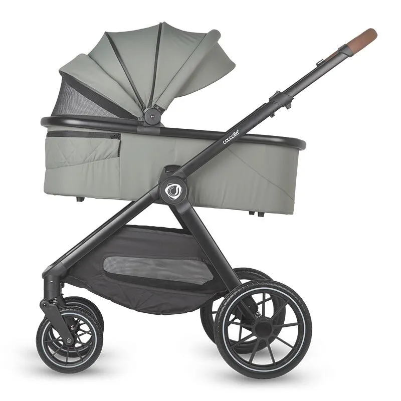 Modular 3-in-1 system Coccolle Aspen Moss Green with i-Size infant car seat Coccolle Knox Black