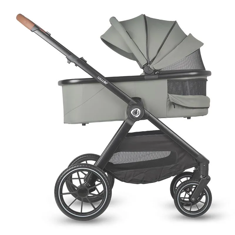 Modular 3-in-1 system Coccolle Aspen Moss Green with i-Size infant car seat Coccolle Knox Black
