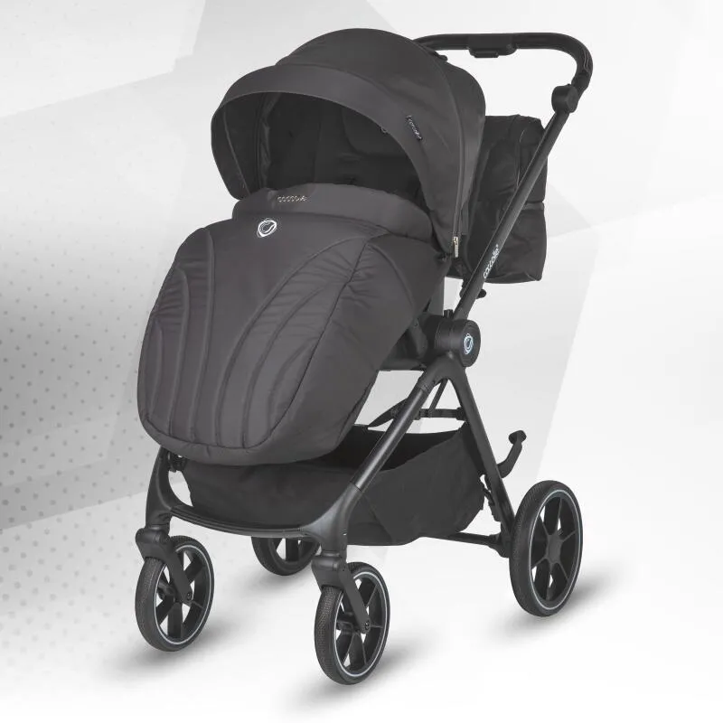 Modular 3-in-1 stroller Coccolle Serry Jet Black with i-Size infant car seat Coccolle Knox Black