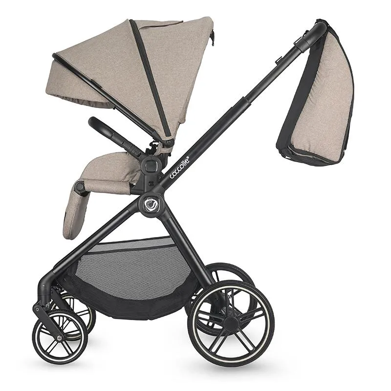 Modular 3-in-1 stroller Coccolle Lissia Butternut Beige with i-Size infant car seat Coccolle Knox Black