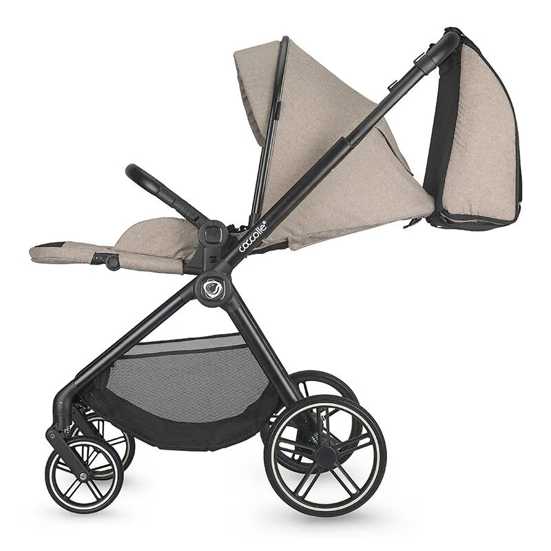 Modular 3-in-1 stroller Coccolle Lissia Butternut Beige with i-Size infant car seat Coccolle Knox Black