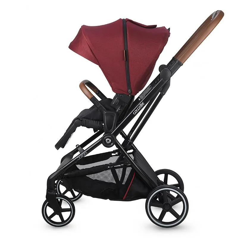 Modular 3-in-1 stroller Coccolle Saliara Cabernet+ i-Size infant car seat Coccolle Knox Black