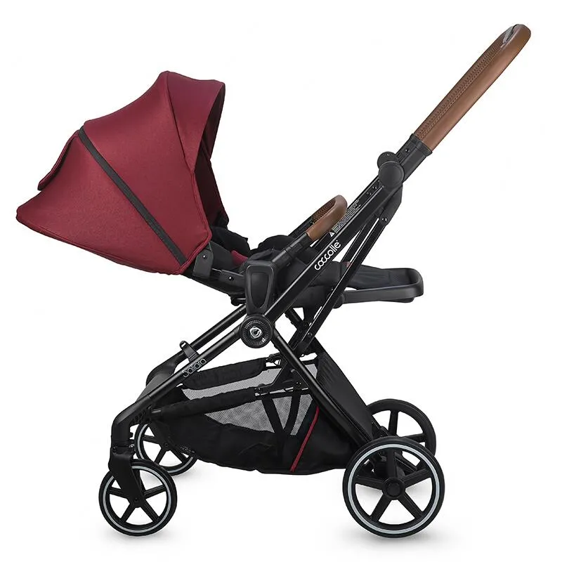 Modular 3-in-1 stroller Coccolle Saliara Cabernet+ i-Size infant car seat Coccolle Knox Black