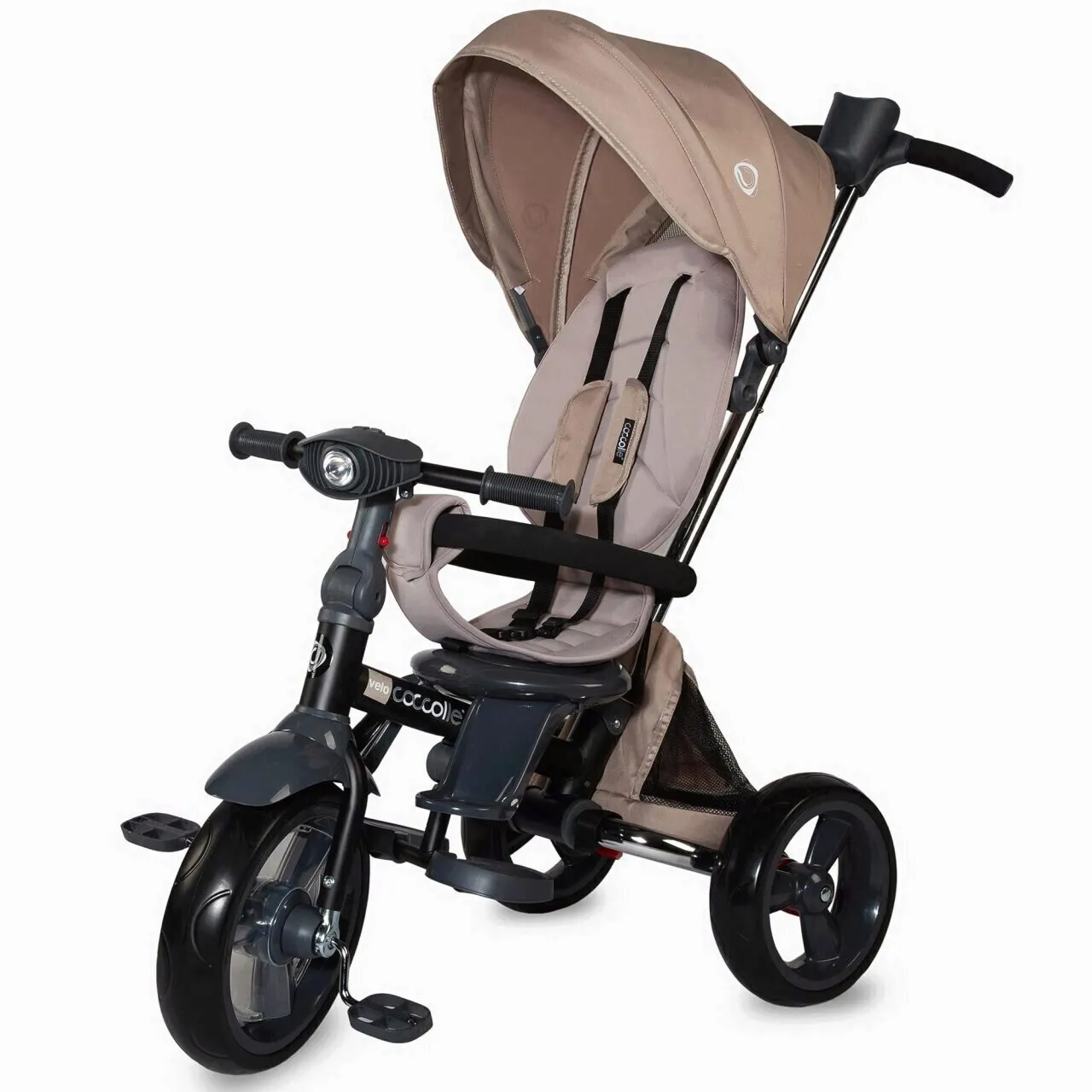 Multifunction 4-in-1 tricycle with reversible seat Coccolle Velo Beige