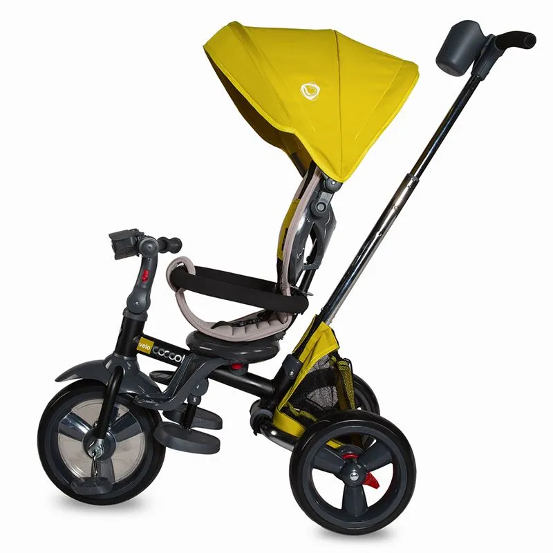 Multifunction 4-in-1 tricycle with reversible seat Coccolle Velo Mustard