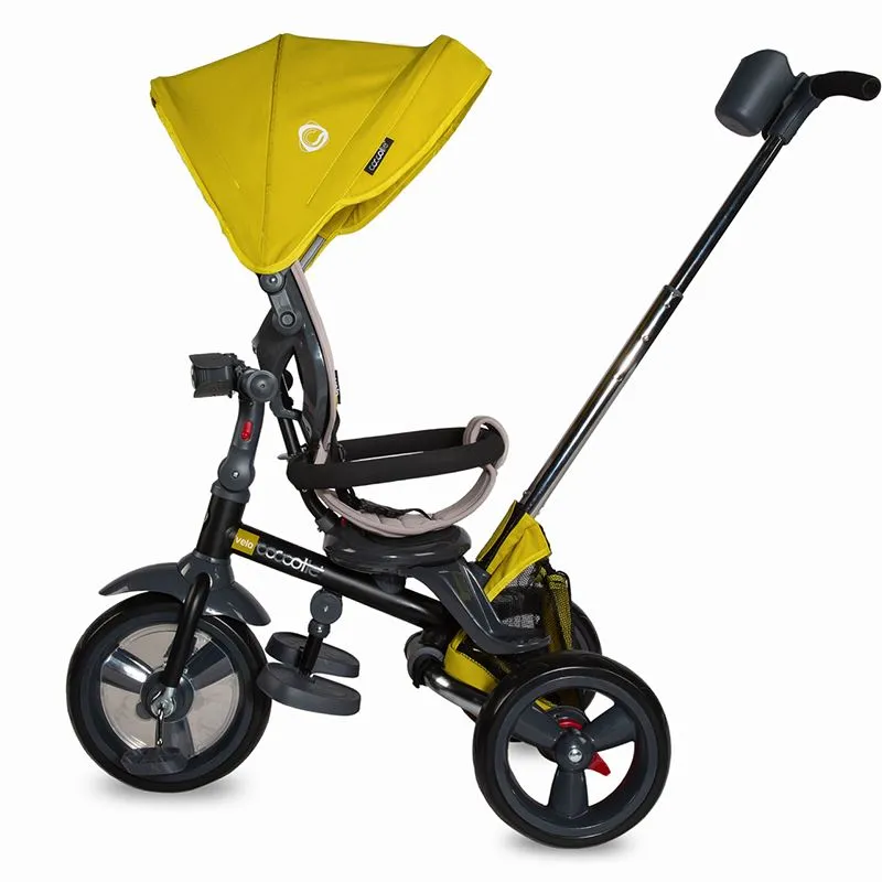 Multifunction 4-in-1 tricycle with reversible seat Coccolle Velo Mustard