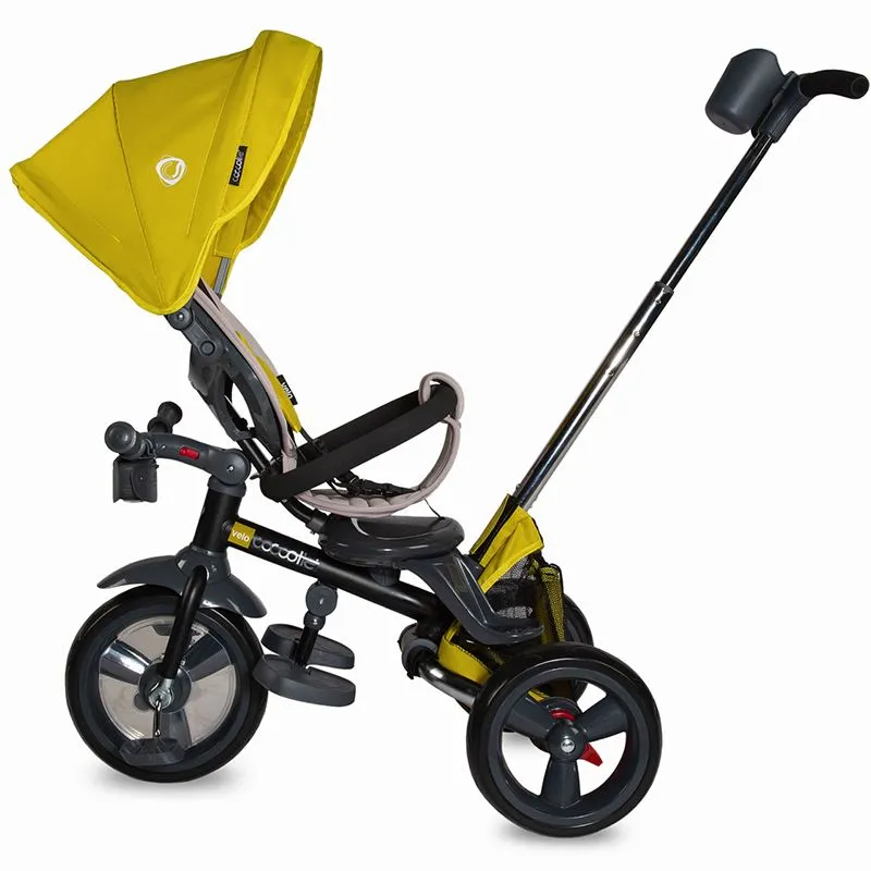 Multifunction 4-in-1 tricycle with reversible seat Coccolle Velo Mustard