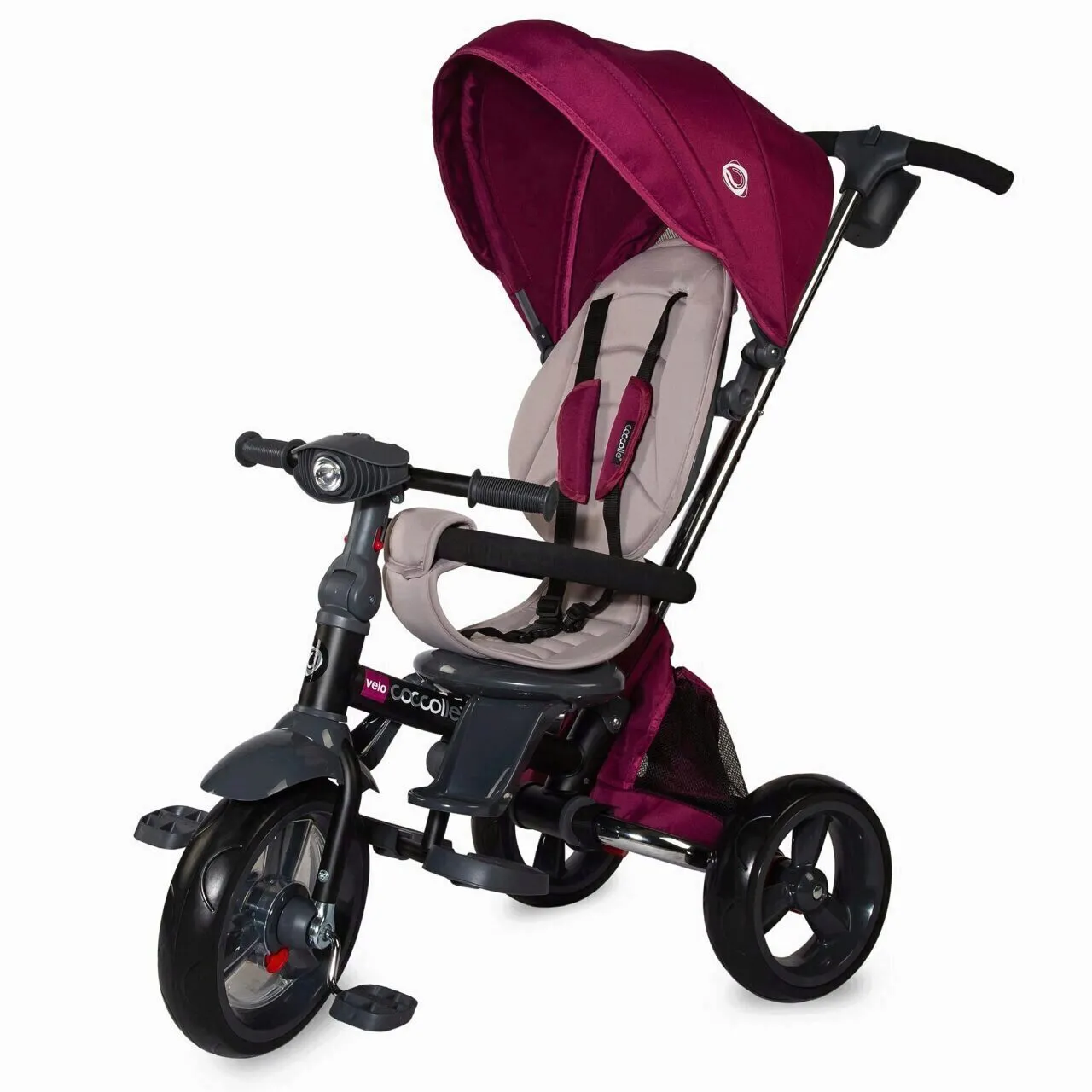Multifunction 4-in-1 tricycle with reversible seat Coccolle Velo Violet