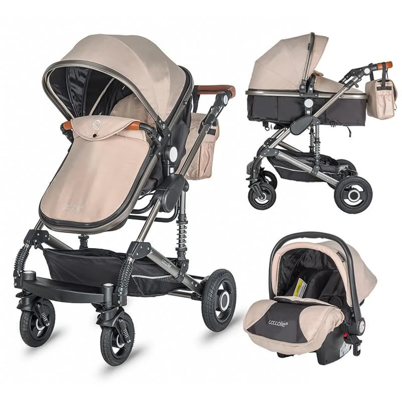 3-in-1 convertible stroller Coccolle Siyana Safari Beige