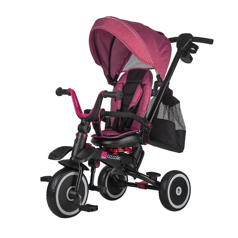 Foldable multifunction tricycle Coccolle Vispo Magenta