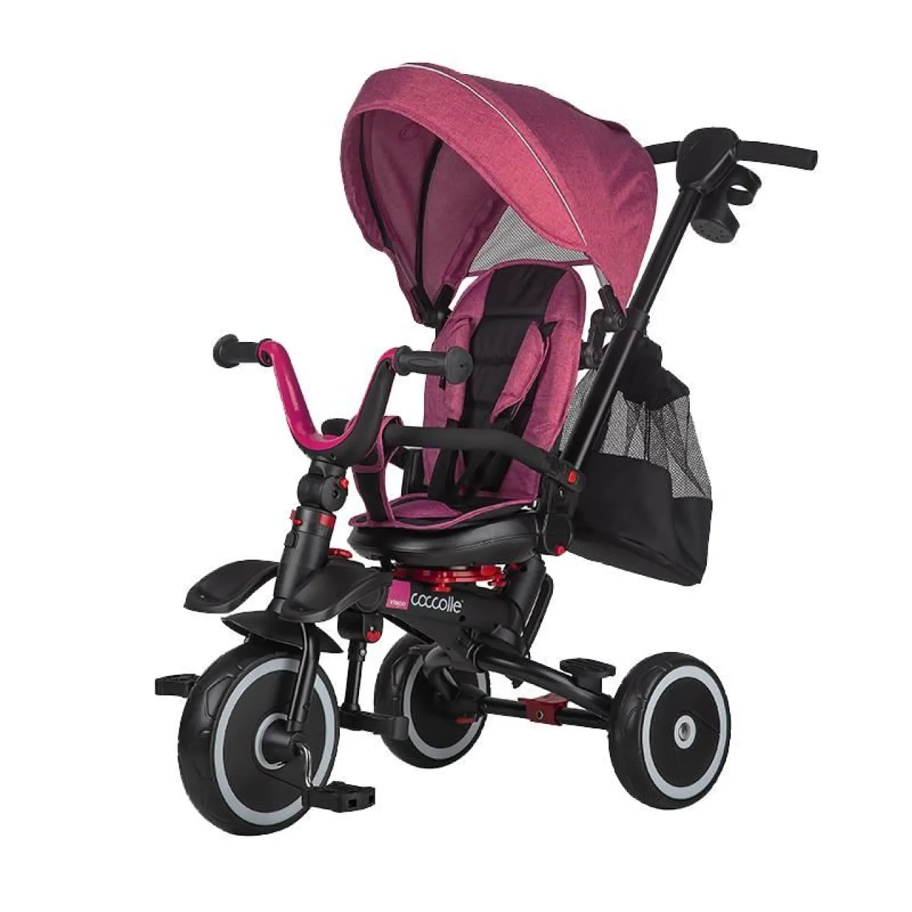 Foldable multifunction tricycle Coccolle Vispo Magenta