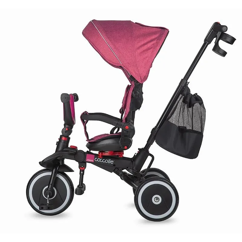 Foldable multifunction tricycle Coccolle Vispo Magenta