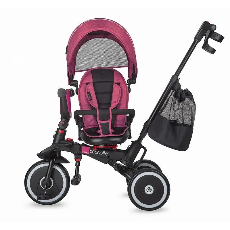 Foldable multifunction tricycle Coccolle Vispo Magenta