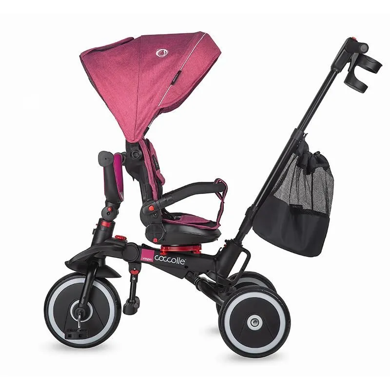 Foldable multifunction tricycle Coccolle Vispo Magenta