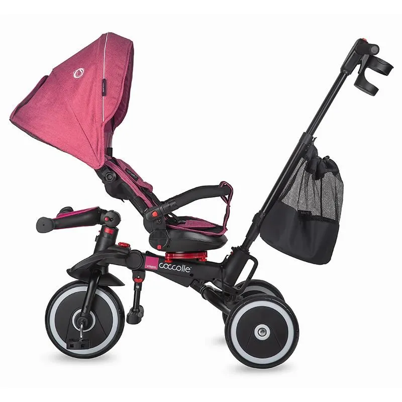 Foldable multifunction tricycle Coccolle Vispo Magenta