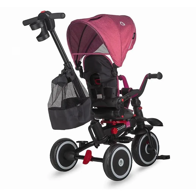 Foldable multifunction tricycle Coccolle Vispo Magenta