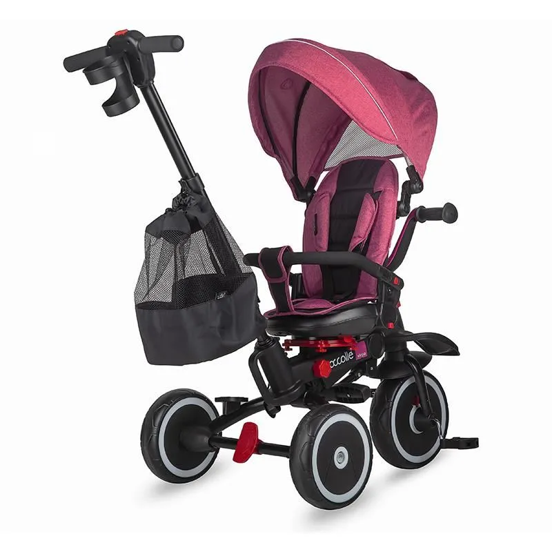 Foldable multifunction tricycle Coccolle Vispo Magenta