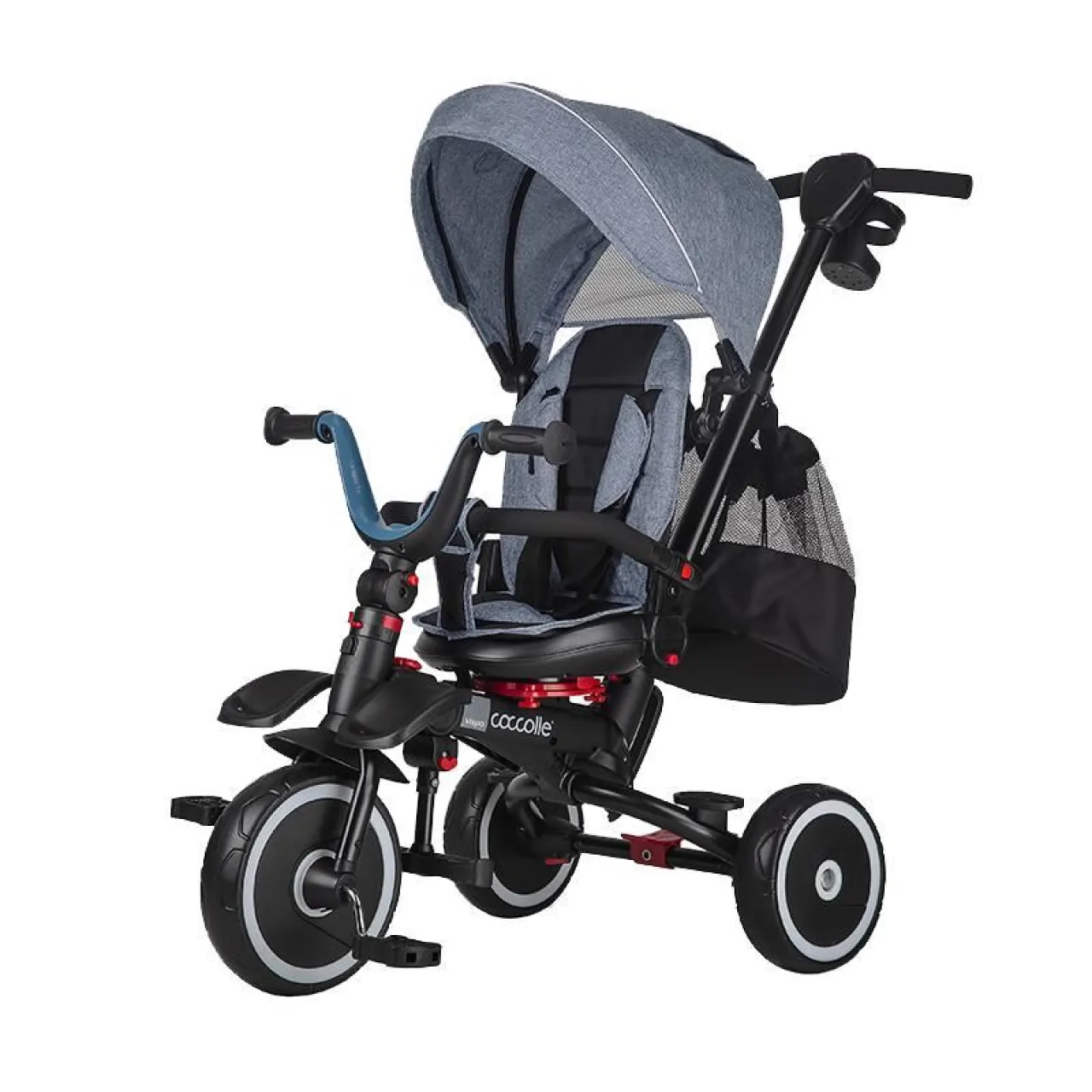 Foldable multifunction tricycle Coccolle Vispo Urban Grey