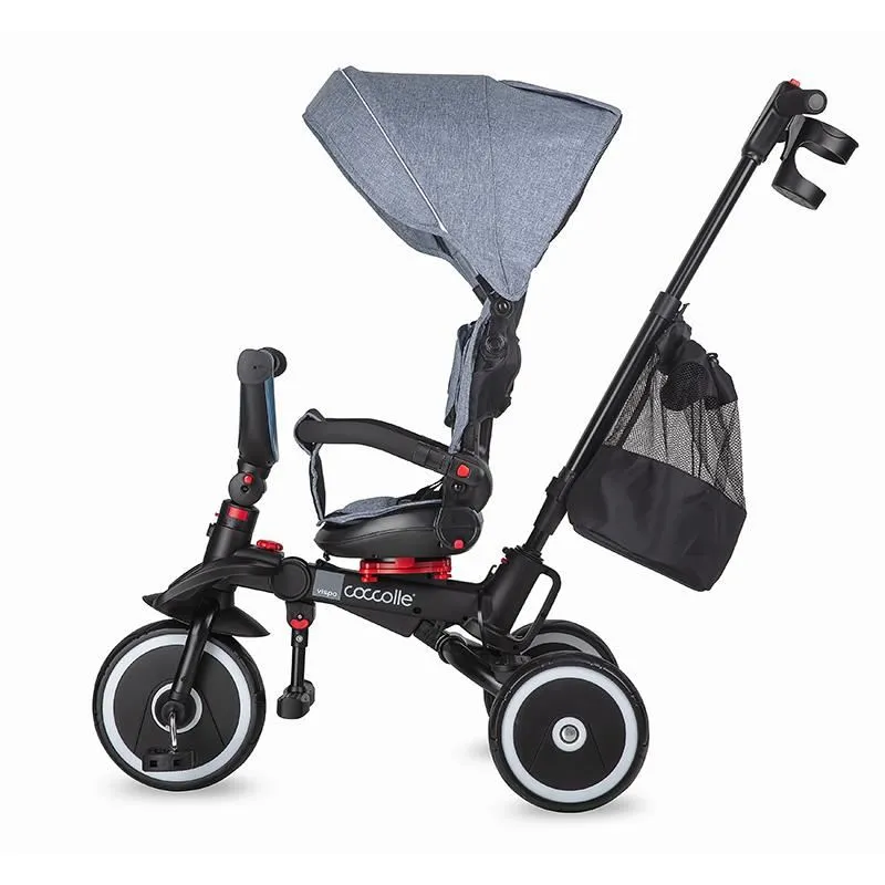 Foldable multifunction tricycle Coccolle Vispo Urban Grey