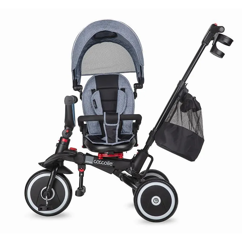 Foldable multifunction tricycle Coccolle Vispo Urban Grey