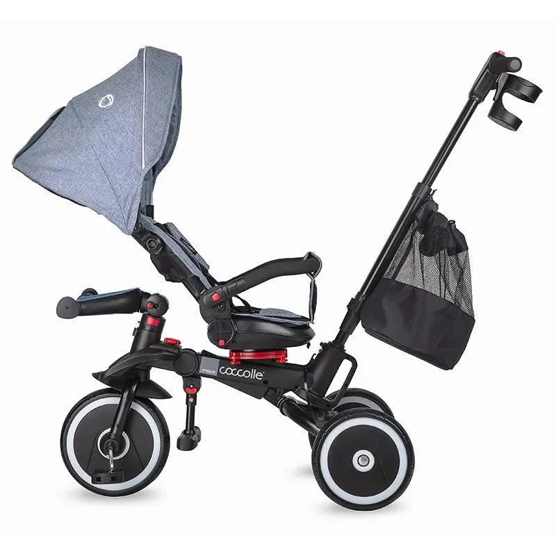 Foldable multifunction tricycle Coccolle Vispo Urban Grey