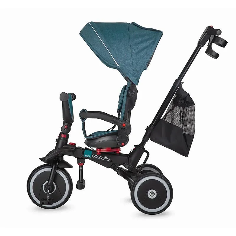 Foldable multifunction tricycle Coccolle Vispo Turquoise Tide