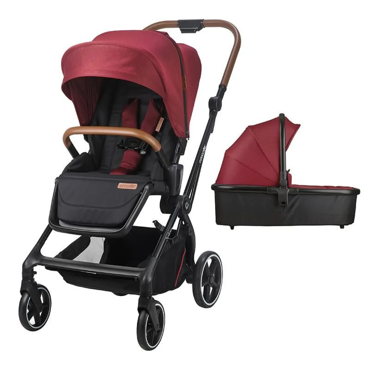 Modular 2-in-1 stroller Coccolle Saliara Cabernet