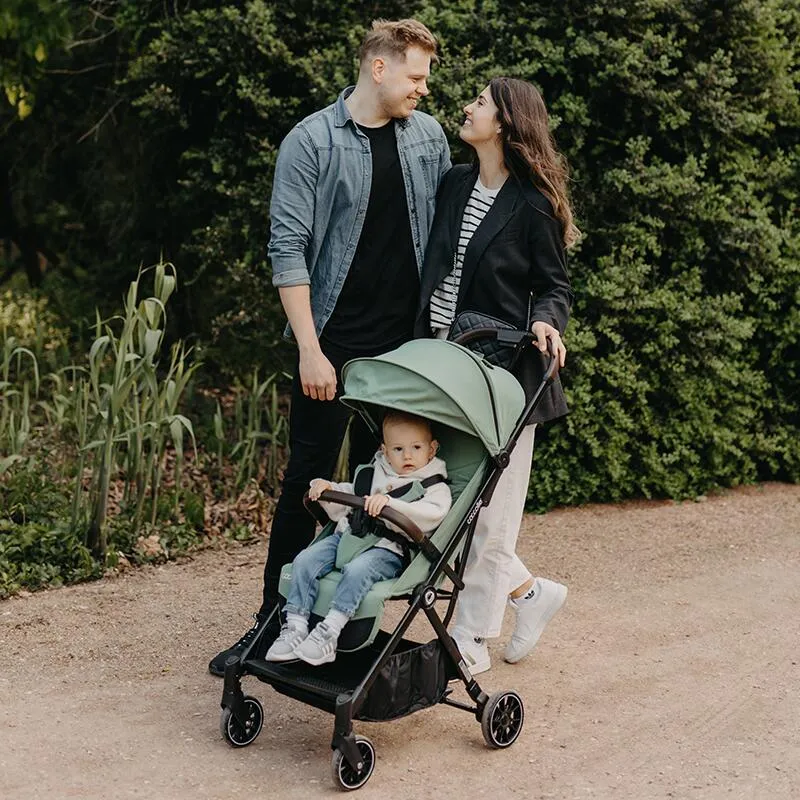 Autofold sport stroller Coccolle Melia, Aluminium frame anodized, XXL canopy with UV 50+ protection, High ground clearance, pozitie verticala dupa pliere, certified up to 22 kg, Deep Turquoise