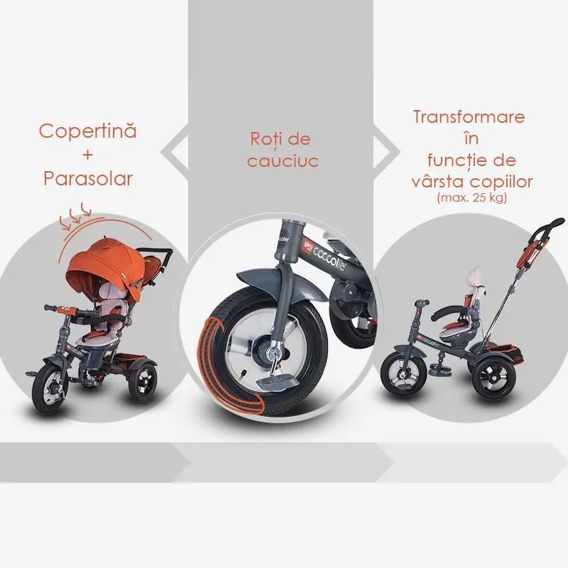 Multifunction tricycle Coccolle Giro Plus Blue