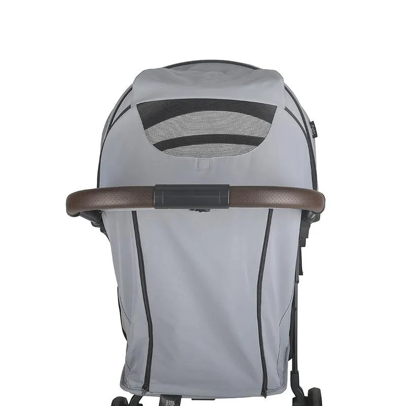 Autofold sport stroller Coccolle Melia, Aluminium frame anodized, XXL canopy with UV 50+ protection, High ground clearance, pozitie verticala dupa pliere, certified up to 22 kg, Greystone