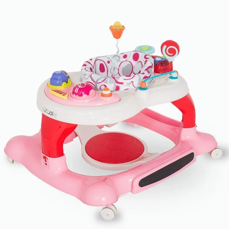Walker with activity center Coccolle Arlo Pink
