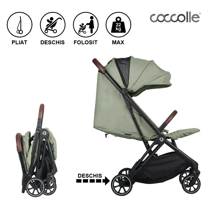 Sport stroller with automatic folding Coccolle Beyla Greenstone