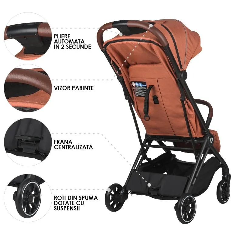 Sport stroller with automatic folding Coccolle Beyla Coral