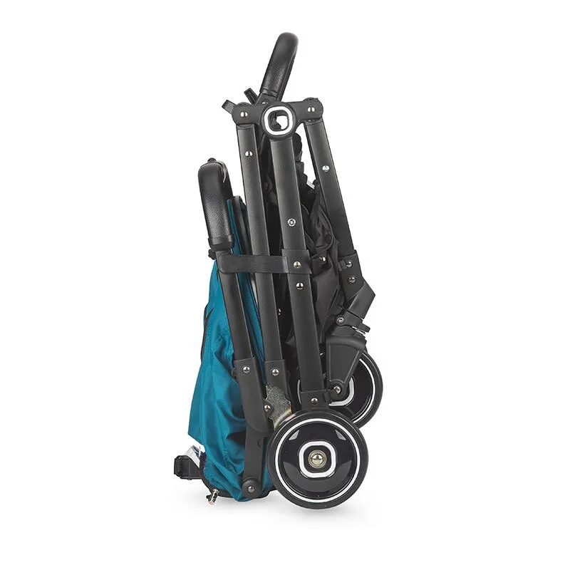 Sport umbrella stroller Coccolle Alla, One-hand fold, Aluminium frame, Canopy with sun visor and mesh panel, Adjustable backrest, Shopping basket, Weight 5.6 kg, Turquoise Tide
