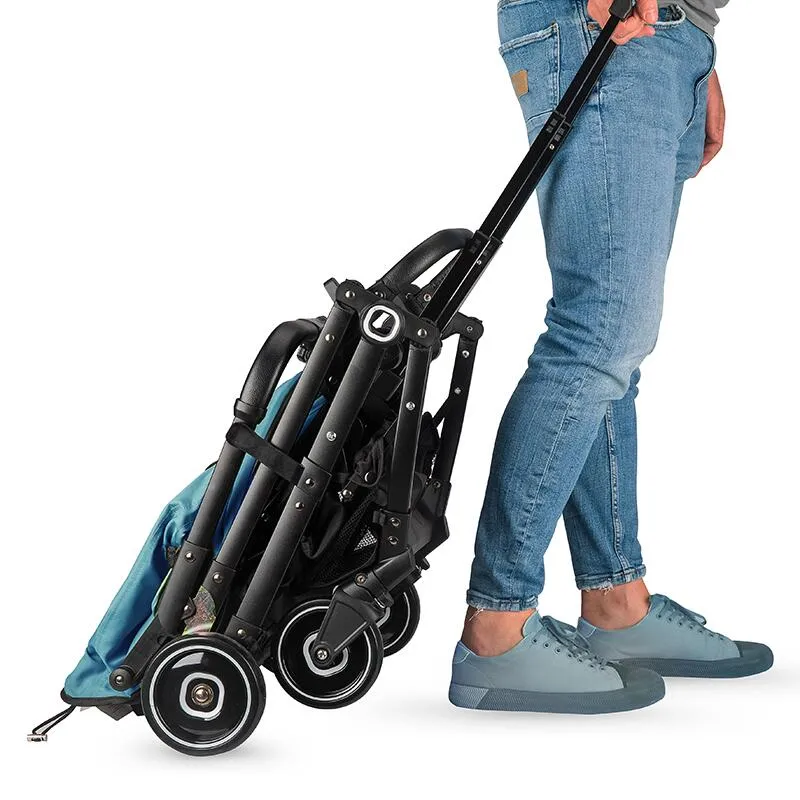 Sport umbrella stroller Coccolle Alla, One-hand fold, Aluminium frame, Canopy with sun visor and mesh panel, Adjustable backrest, Shopping basket, Weight 5.6 kg, Turquoise Tide