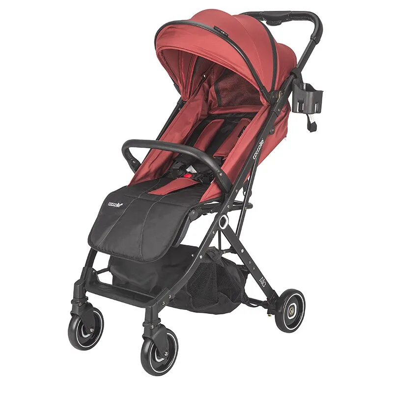 Sport umbrella stroller Coccolle Alla, One-hand fold, Aluminium frame, Canopy with sun visor and mesh panel, Adjustable backrest, Shopping basket, Weight 5.6 kg, Mahogany Brown