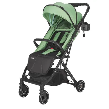 Sport umbrella stroller Coccolle Alla, One-hand fold, Aluminium frame, Canopy with sun visor and mesh panel, Adjustable backrest, Shopping basket, Weight 5.6 kg, Mistletoe Green