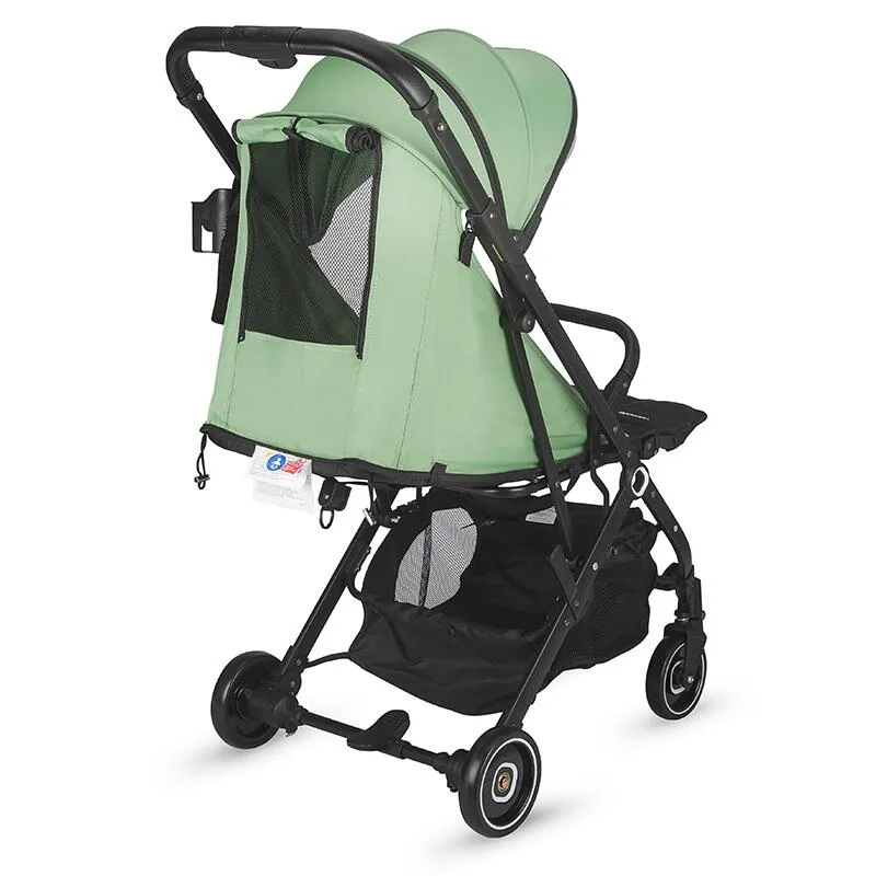 Sport umbrella stroller Coccolle Alla, One-hand fold, Aluminium frame, Canopy with sun visor and mesh panel, Adjustable backrest, Shopping basket, Weight 5.6 kg, Mistletoe Green