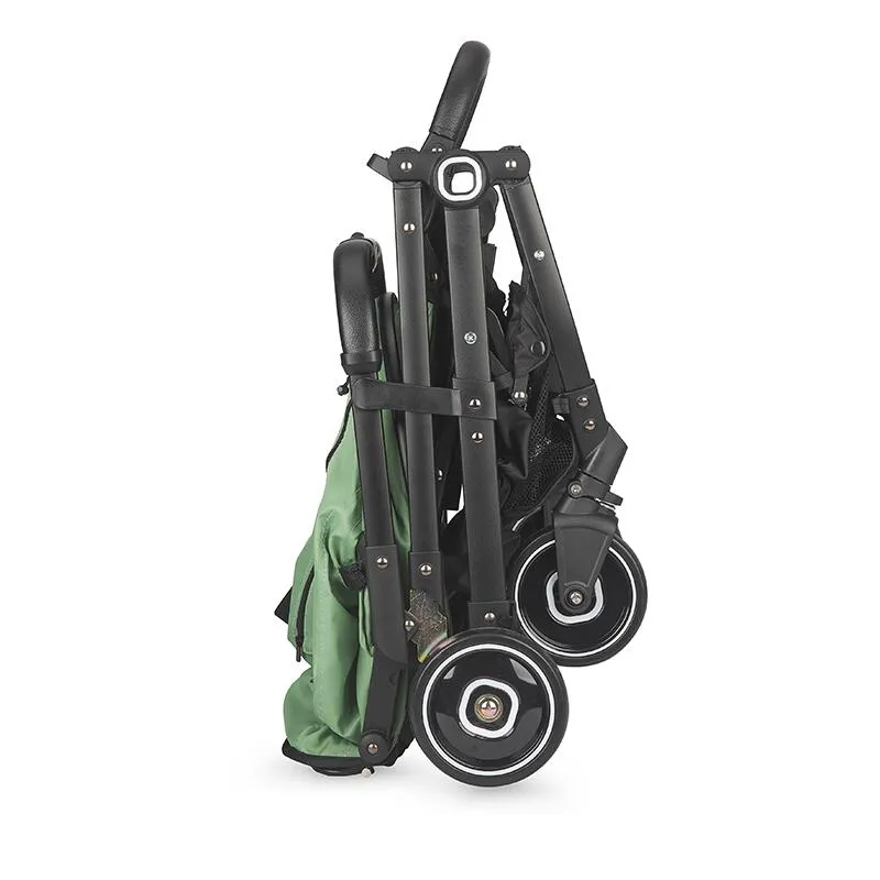 Sport umbrella stroller Coccolle Alla, One-hand fold, Aluminium frame, Canopy with sun visor and mesh panel, Adjustable backrest, Shopping basket, Weight 5.6 kg, Mistletoe Green