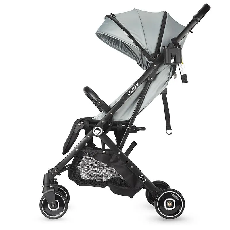 Sport umbrella stroller Coccolle Alla, One-hand fold, Aluminium frame, Canopy with sun visor and mesh panel, Adjustable backrest, Shopping basket, Weight 5.6 kg, Greystone