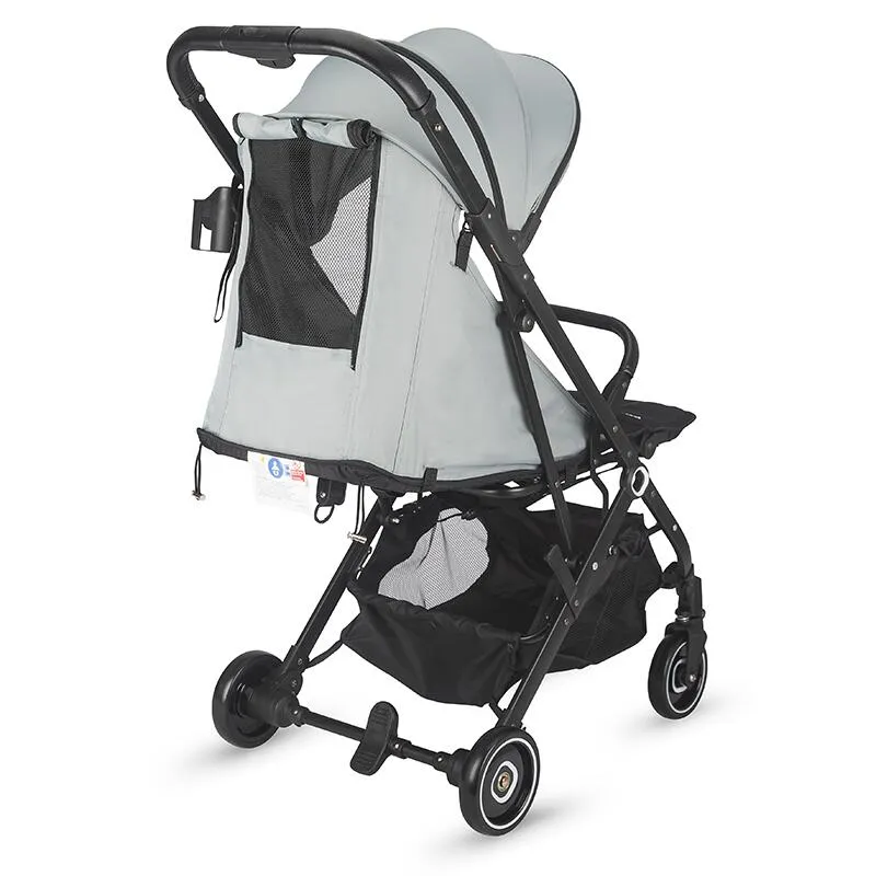 Sport umbrella stroller Coccolle Alla, One-hand fold, Aluminium frame, Canopy with sun visor and mesh panel, Adjustable backrest, Shopping basket, Weight 5.6 kg, Greystone